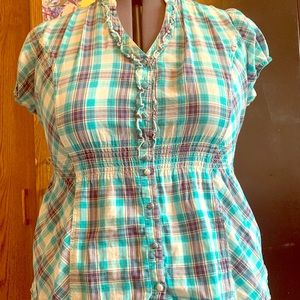 Torrid size 3 Plaid Blouse FINAL MARKDOWN